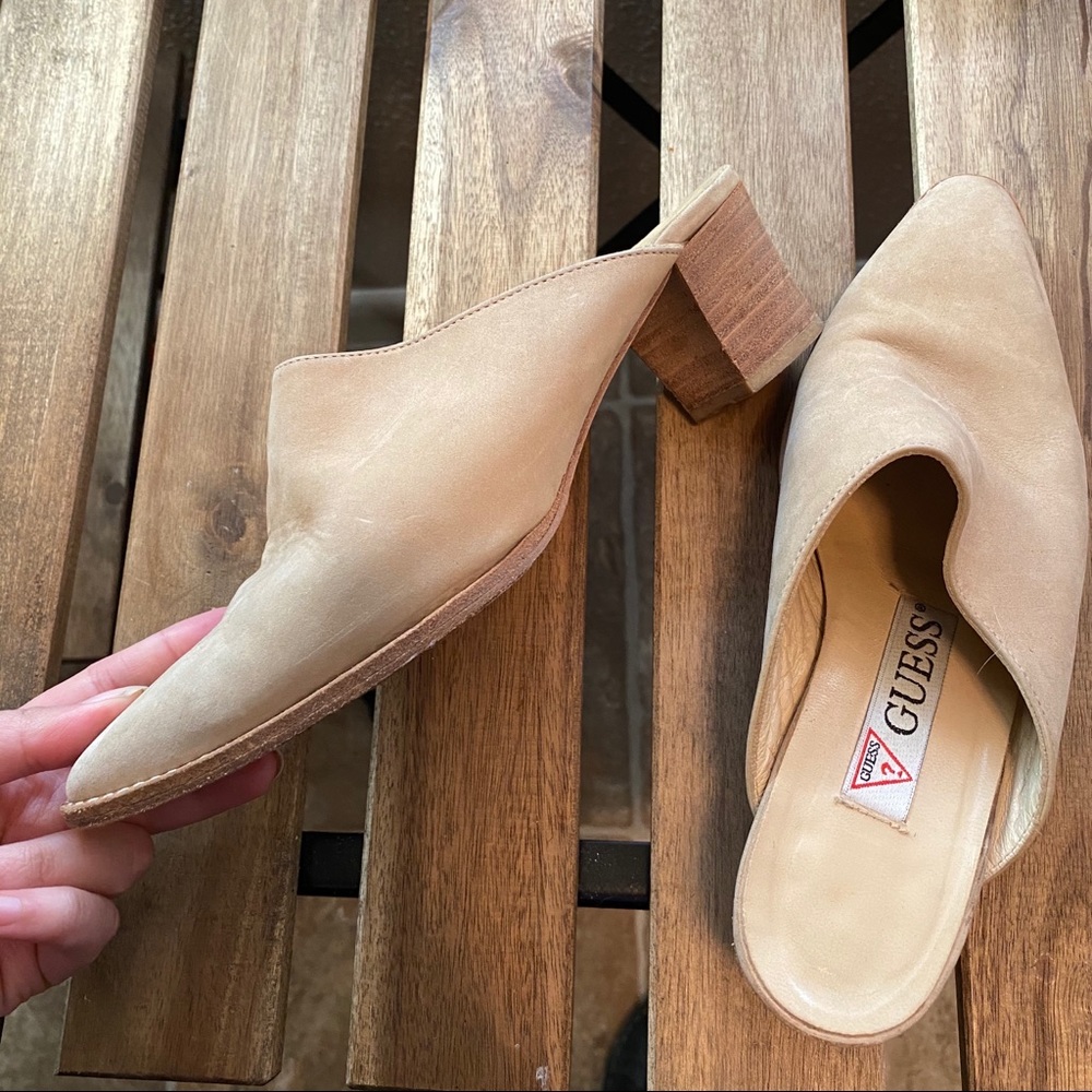 VTG GUESS SUEDE MULES